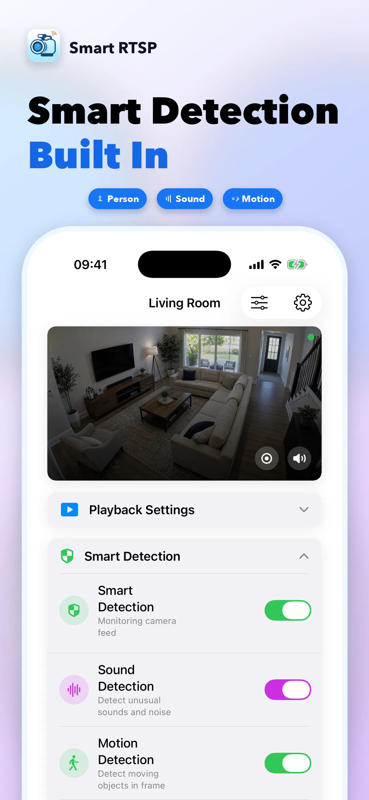 SmartRTSP for iPhone — smart detection