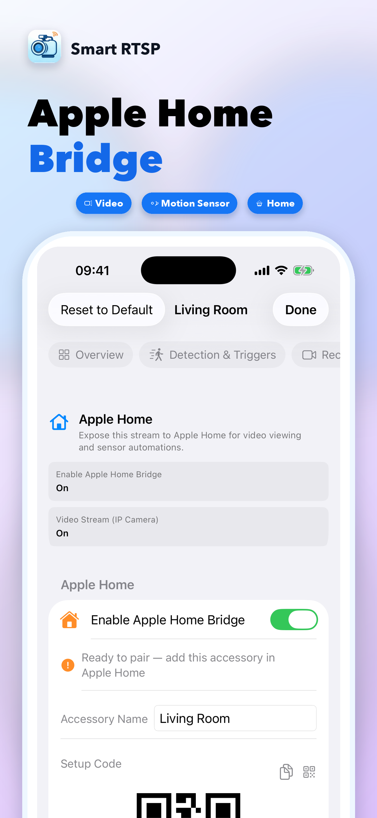 SmartRTSP for iPhone — Apple Home integration