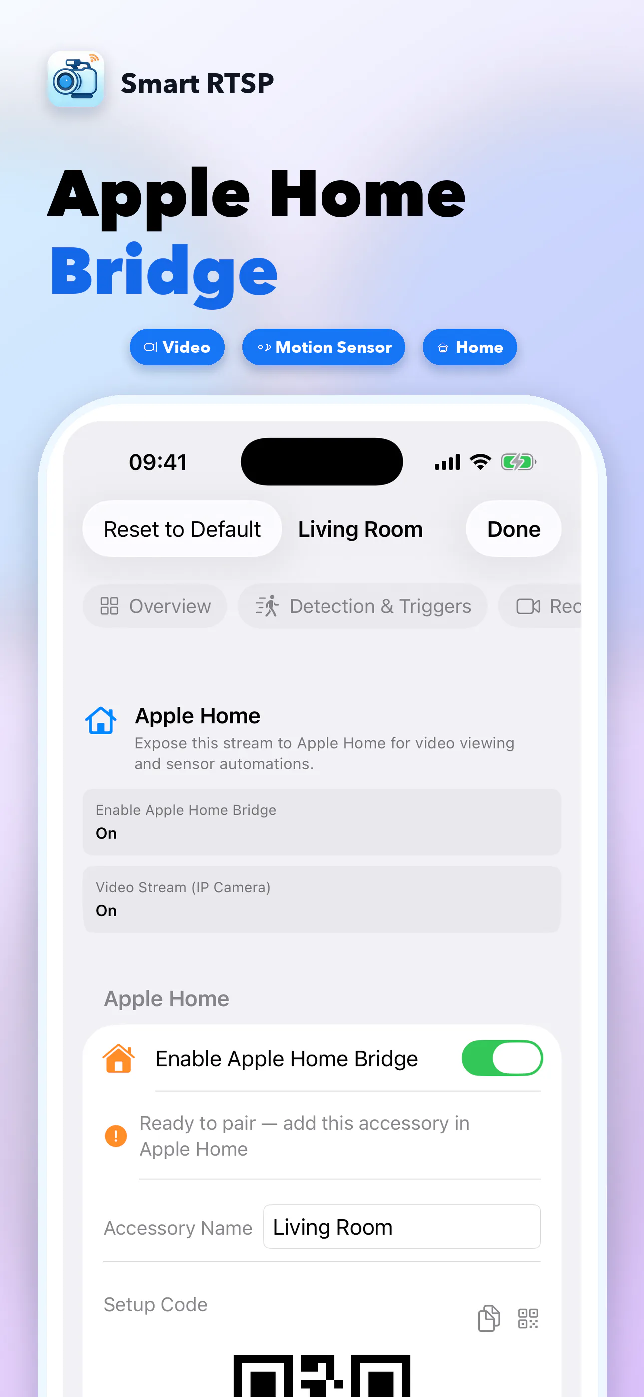 SmartRTSP for iPhone — Apple Home integration