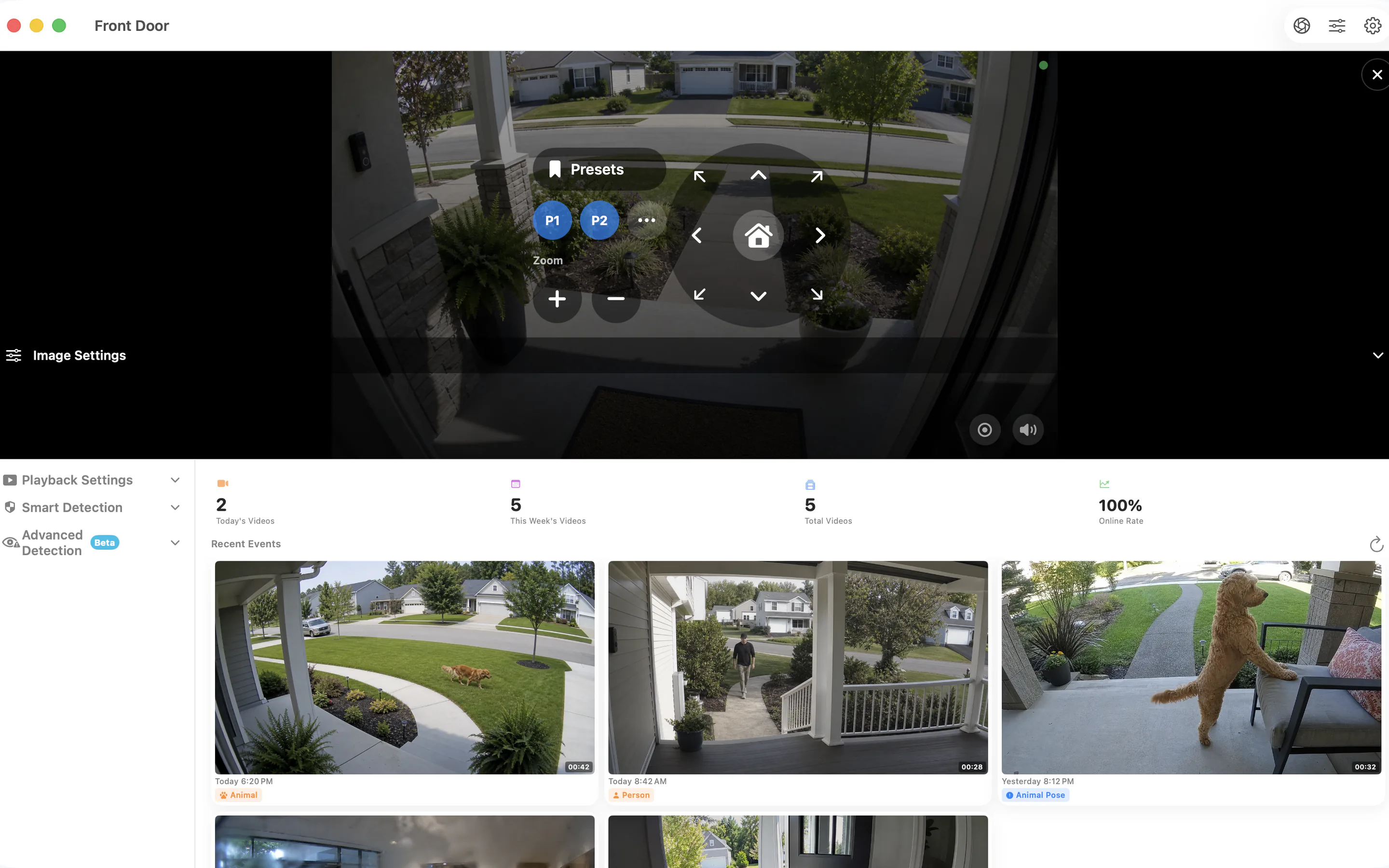 SmartRTSP for macOS — ONVIF controls
