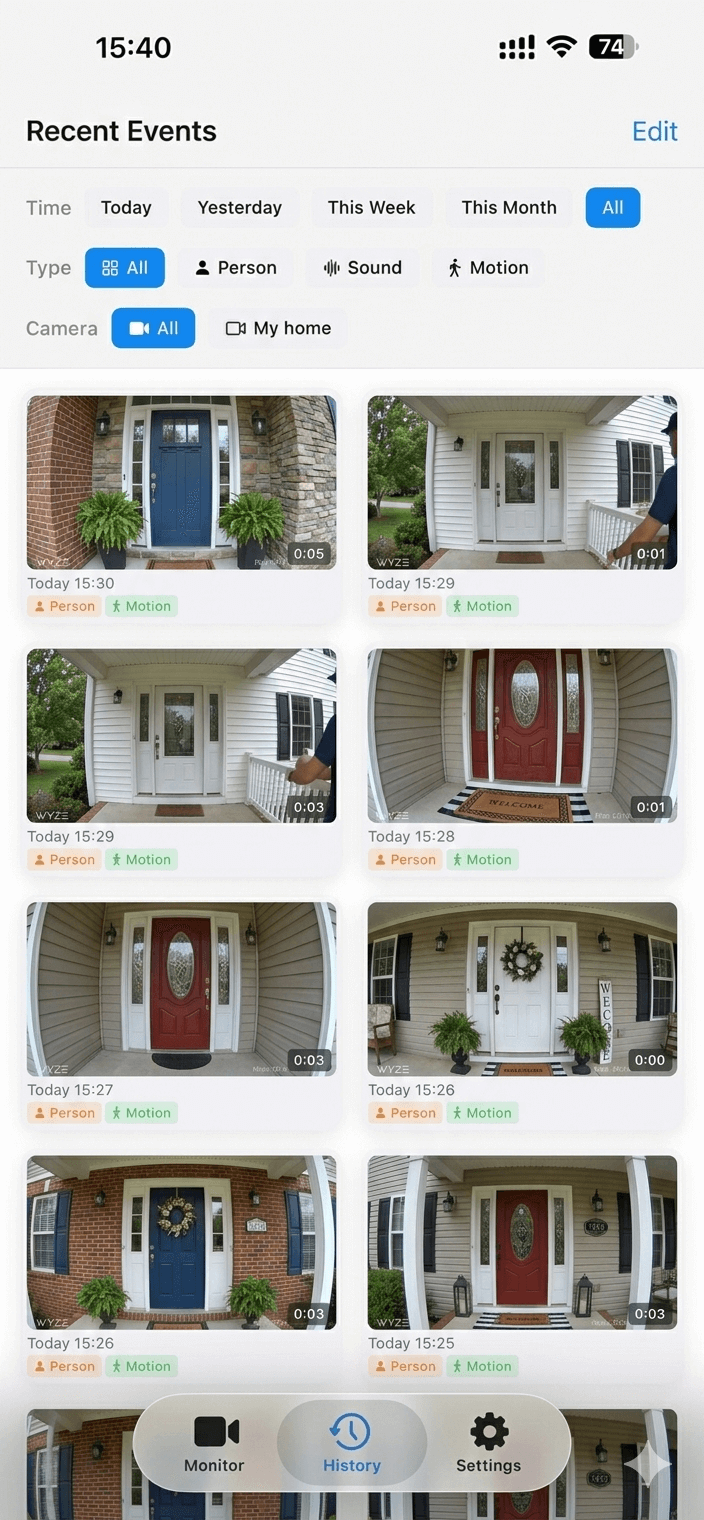 SmartRTSP for iPhone — AI detection settings