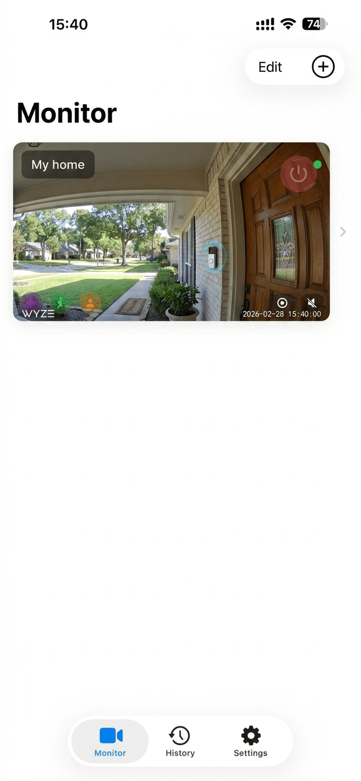 SmartRTSP for iPhone — settings panel